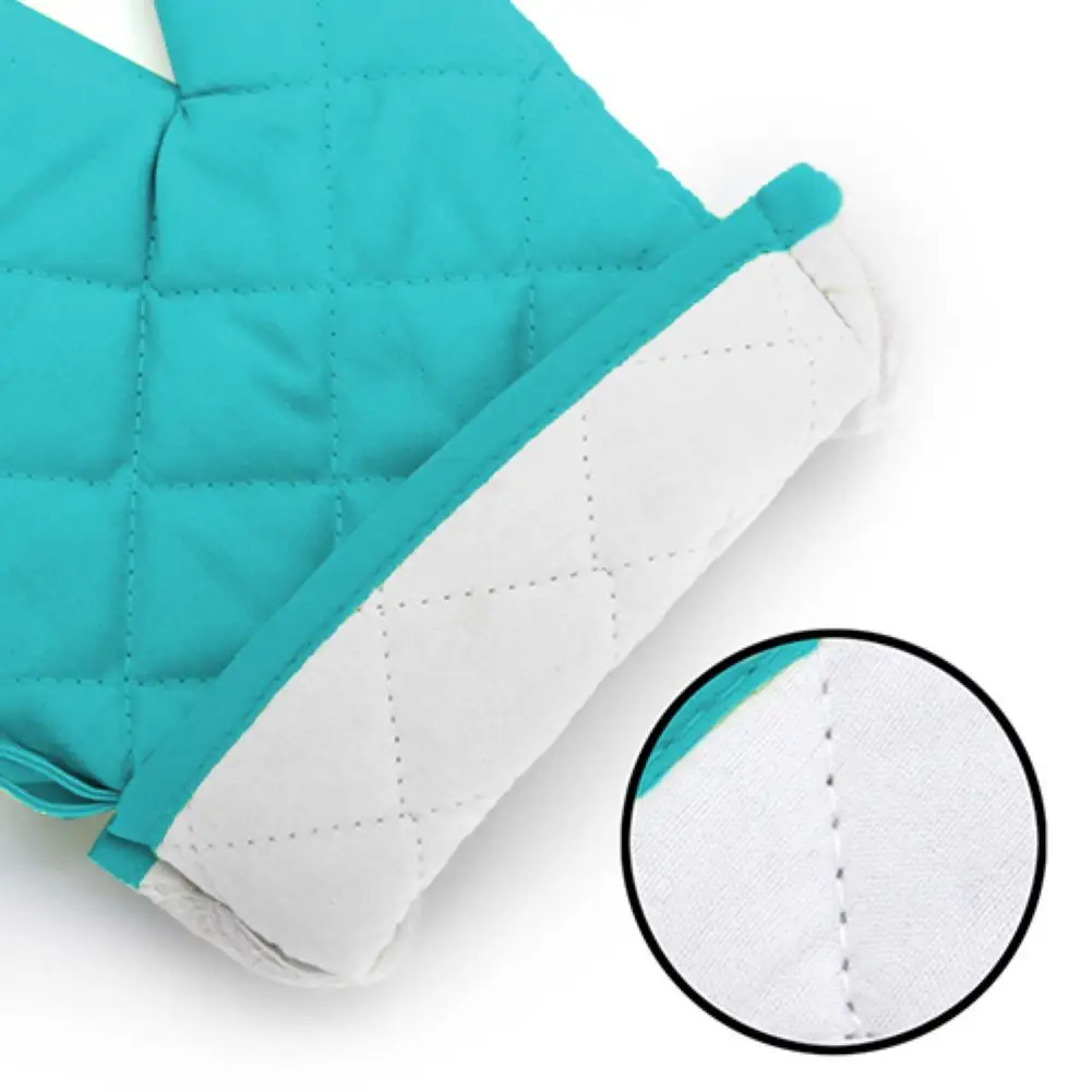 Professional Cotton Oven Mitt Heat Proof Resistant Protector Kitchen Cooking Pot Holder Glove Kitchen Bakeware Supplies cotton pot holders
