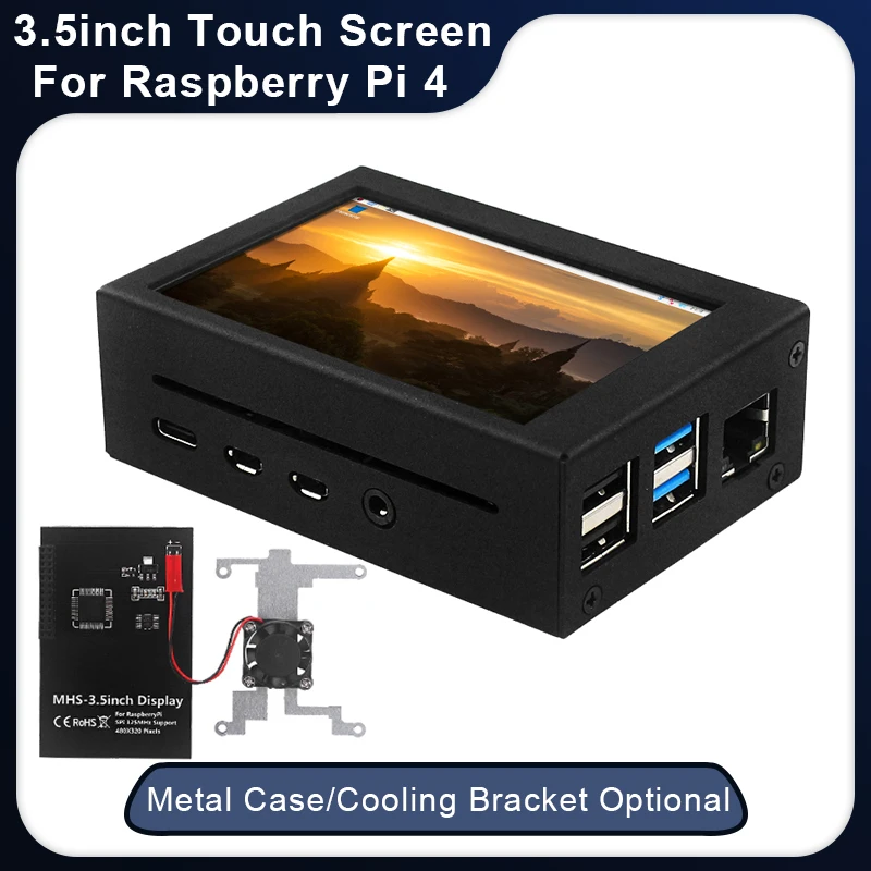 Raspberry Pi 4 Model B 3.5 Inch Touch Screen 5 50 Fps Ips Display Metal ...