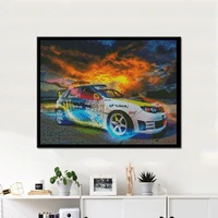 Full Round Drill 5D DIY Diamond Painting Sports Car Scenery Embroidery Cross Stitch Mosaic Bead Art Diamond Adult Kit Home Decor 2