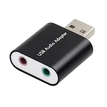 

New No Drivers Needed USB External Stereo Sound Adapter for Windows and Mac Plug and Play Sound Card Adapter Converter Notebook