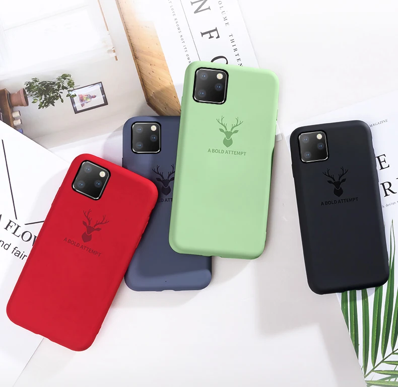 Для Apple iphone 11 чехол мягкий жидкий силиконовый олень Тонкий чехол для кожи защитный чехол для iphone 11 pro 11max iphone 11