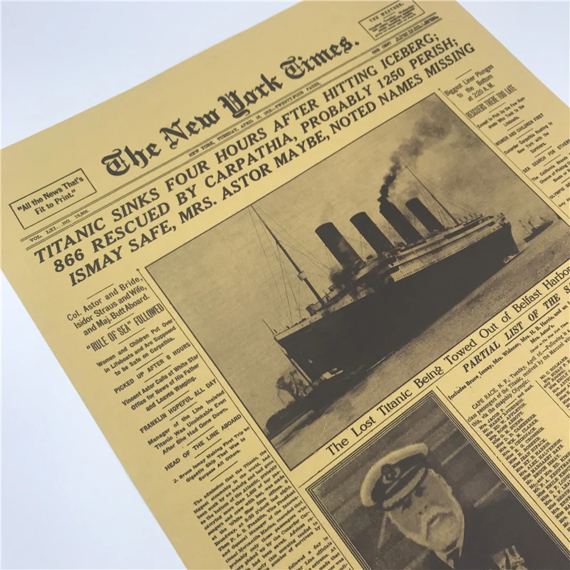 Винтажный постер из крафт бумаги The New York Times классических фильмов художественные