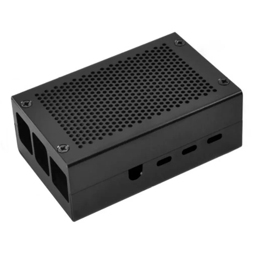 Алюминиевый Чехол для Raspberry Pi 4, черный корпус, серебристый корпус, металлический корпус для RPI 4, Модель B, сменная коробка