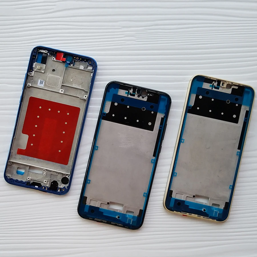 Для HUAWEI P20 lite/nova 3E lcd промежуточный корпус+ Стеклянная задняя панель батареи+ клейкая наклейка+ лоток для sim-карты