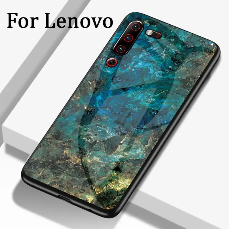

Cover For Lenovo Z6 Pro Case Marble Pattern Smooth Tempered Glass Case Back Cover Cases For Lenovo Z6 Lite Z5S Phone Case Fundas