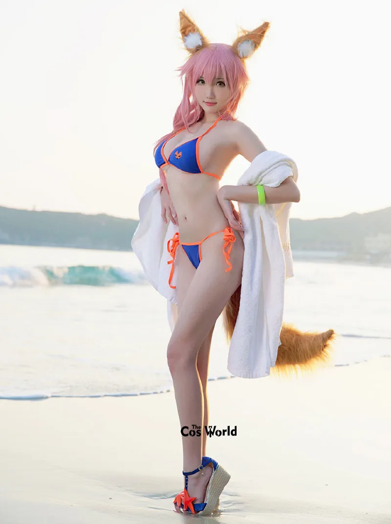 FGO Fate Grand Order tamamo no Mae бикини купальный костюм аниме косплей костюмы