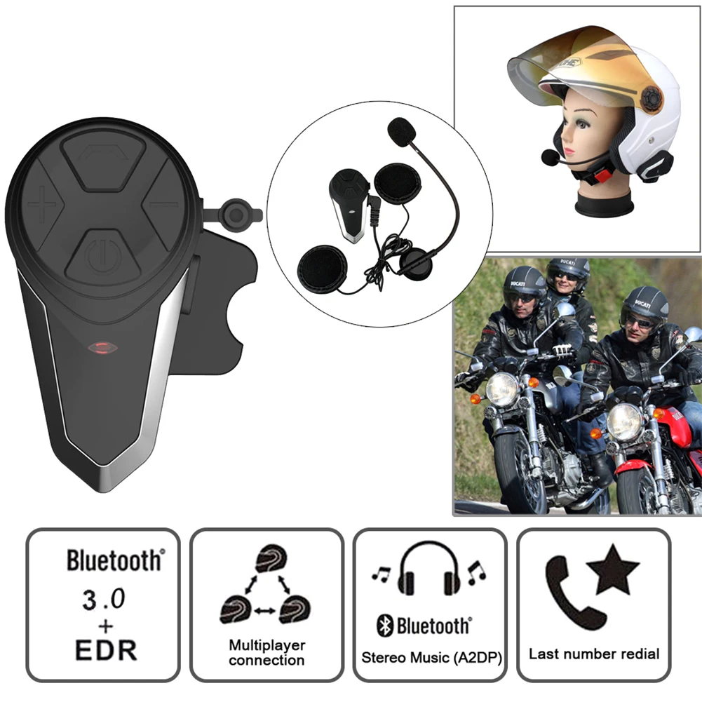 Шлем Интерком BT-S3 беспроводной Bluetooth громкой связи FM езда гарнитура мото стерео наушники для мотоциклиста наушники