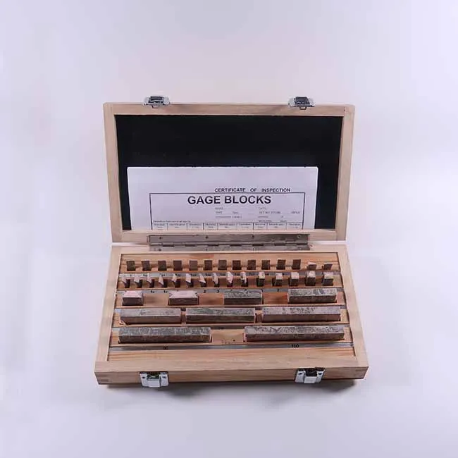 Certificated Gage Block Set 38 Pcs Grade 0 Slip Jo blocks 1-100mm