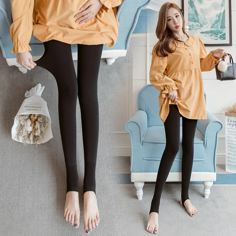 

2019 Pregnant Women Panty-hose Autumn And Winter Useful Product-Meat Naked Light Leg Flesh Color Leggings Women's Even Foot Step