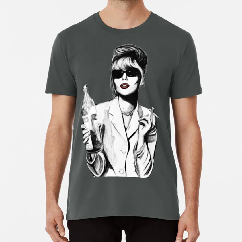 Patsy stone футболка bb campy gay drag queen abfab patsy stone edina sweetie - Цвет: Темно-серый