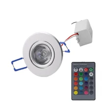 AC 85~265V  16 colors changing 3W RGB LED spot light spotlight ceiling bulb with remote control