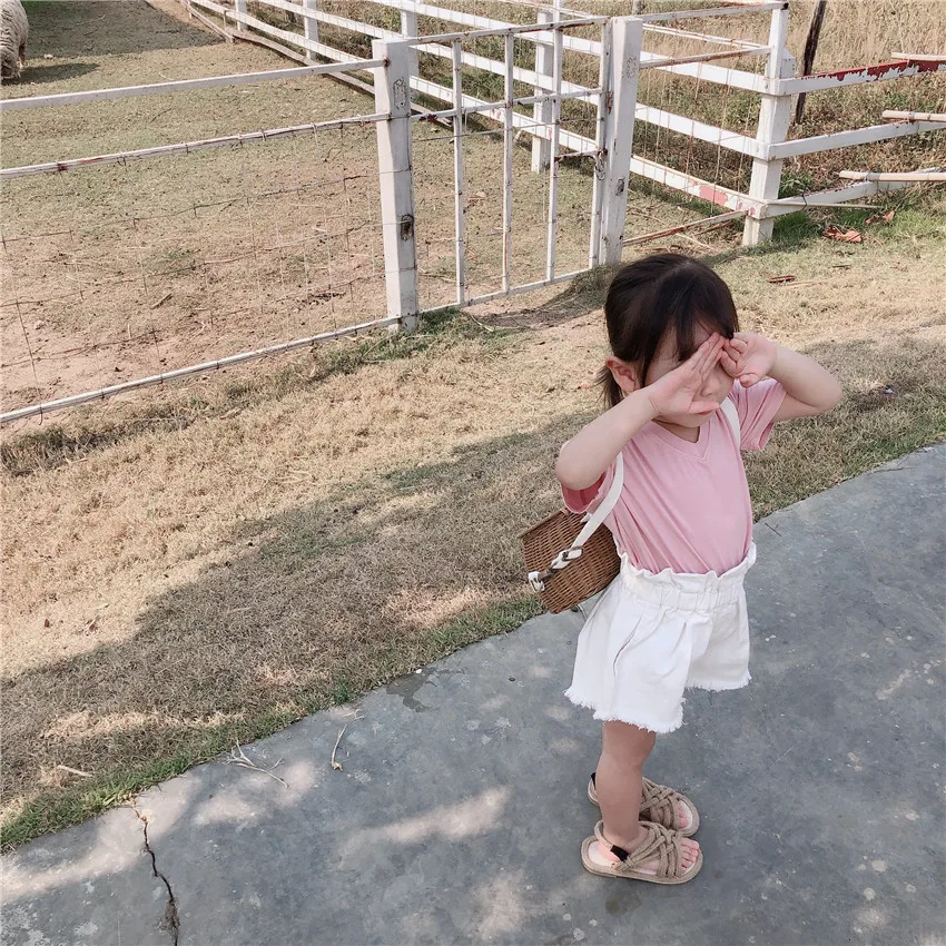 Small Big Brand Summer New Style Korean-style Childrenswear Girls Casual Bud Denim Shorts Fashion