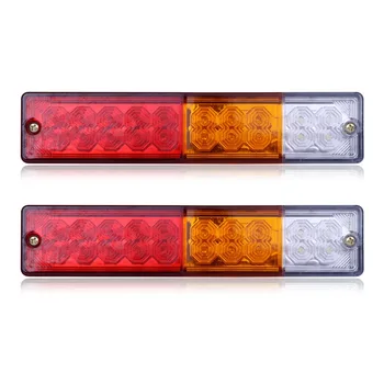 

Pair 12V/24V Trailer Stop Tail Indicator Truck Reverse Rear Light Caravan LED Strobe Light Warning Lamp for Camper Car Van Lorry