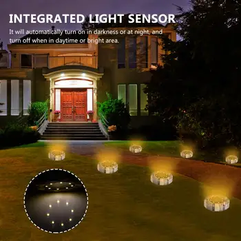 

4Pack 16LED Solar Garden Lights Waterproof Patio Outdoor Light with Light Sensor for Lawn,Pathway,Yard,Driveway,Step and Walkway