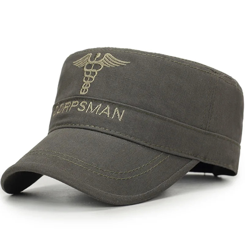 Мужские шапки в стиле милитари, камуфляжная хлопковая кепка с плоским верхом для Dad Gorras, регулируемая бейсболка, бейсболка с вышивкой для женщин H014