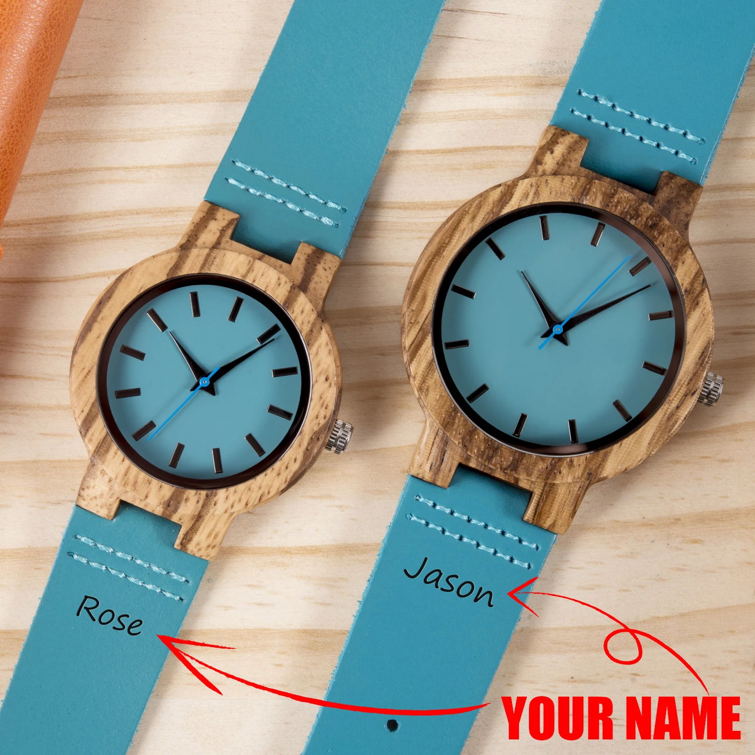 $16.99 Couple Watch Bobo Bird Personalized Wooden Watch Men Women Quartz Watches Valentine