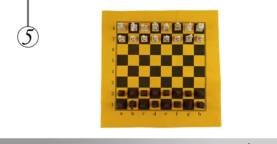 Easytoday Chess Game Set Resin Chess Pieces Synthetic Leather Flannel Chessboard Terracotta Model Table Entertainment Games Gift  (5)
