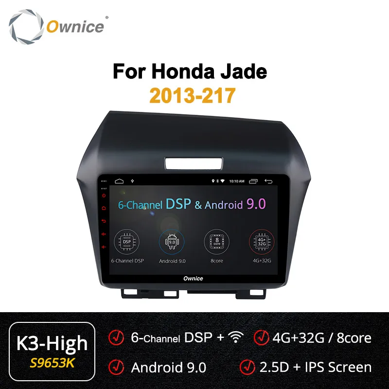 S9653 K3-High Ownice K3 K5 K6 2DIN " Восьмиядерный Android 9,0 360 панорама DSP 4G Автомобильный dvd-плеер для Honda Jade 2013- Радио Стерео gps Navi - Цвет: S9653 K3-High