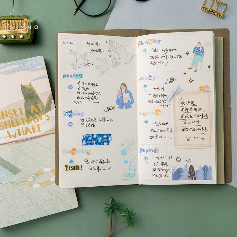 "Кошки ежедневно" милый журнал из искусственной кожи путешественник блокнот сетки бумаги сделать список Дневник для девочек канцелярские принадлежности подарок