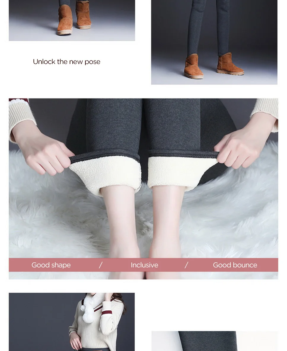 maternity leggings Wool Pants Fashion High Waist Autumn Winter Women Thick Warm Elastic Pants Quality S-5XL Trousers Tight Type Pencil Pants zyia leggings