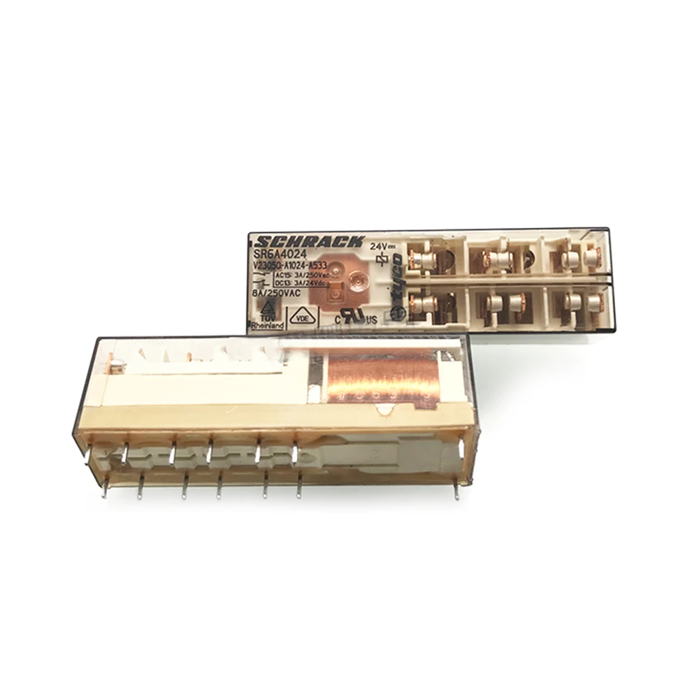 

1PCS 100%New Relay SR6A4024 24VDC SR6A4024 24VDC 8A 14PIN 24VDC Three on three off