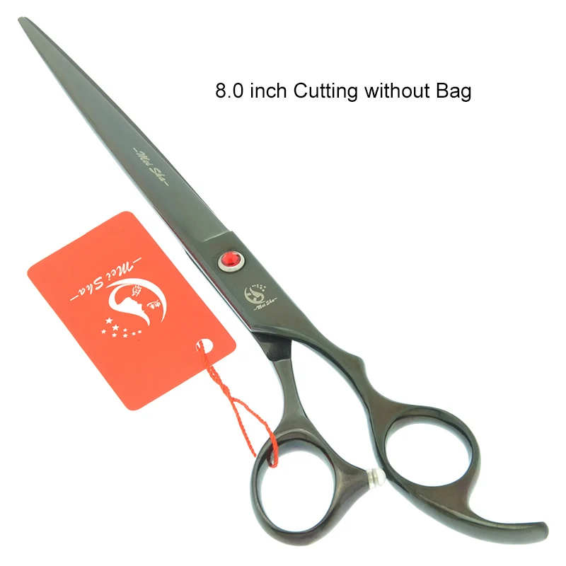 HB0258 no bag Ножницы для ухода за домашними животными набор 8,0 дюймов профессиональные японские 440C ножницы для стрижки собак тонкие изогнутые ножницы с расческой сумка HB0254 - Цвет: HB0258 no bag