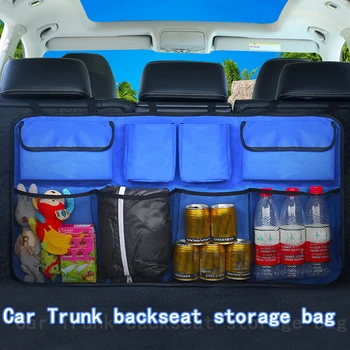 

Car Rear Seat Back Storage Bag Multi Hanging Nets Pocket Trunk Bag Organizer Auto Stowing Tidying Interior For Car Accessories