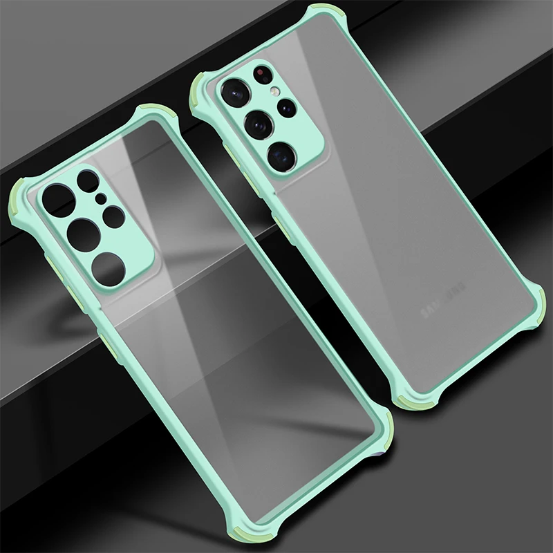 Luxury Shockproof Case For Samsung S20 FE Note 20 S20 Plus 20Ultra S21 Plus Matte Case A71 A51 A31 4G A52 A72 5G A70 A50 A30 A20