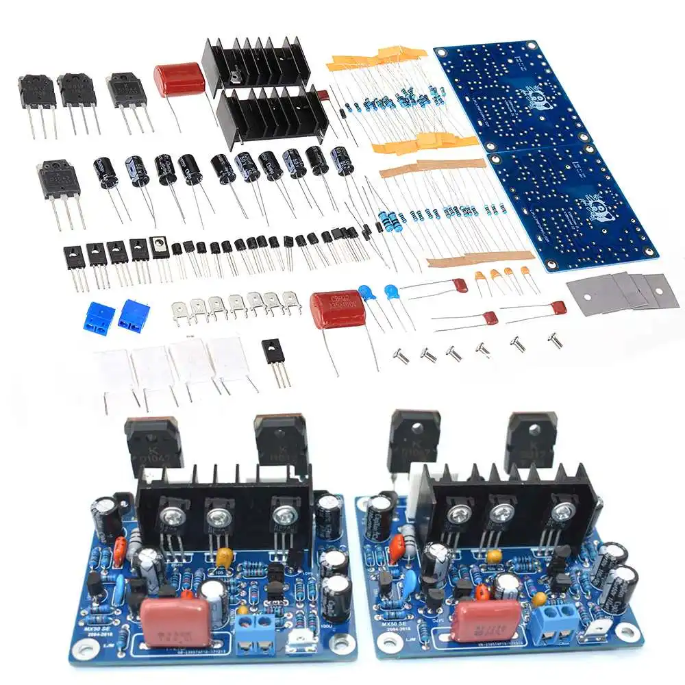 2 шт. HiFi MX50 sEs 2,0 двухканальный 2x100 Вт стерео усилитель DIY Kit доска для diy аксессуары