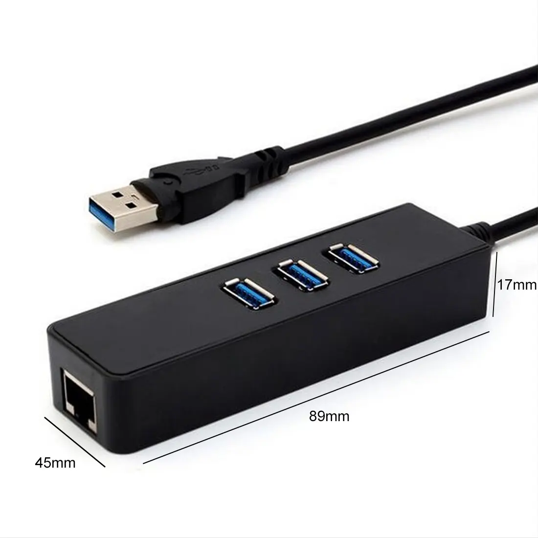 USB 3,0 1000 Мбит/с гигабитный Ethernet адаптер USB к RJ45 Соединительная плата локальной компьютерной сети 3 порта для Windows 7/8/10/Vista/XP