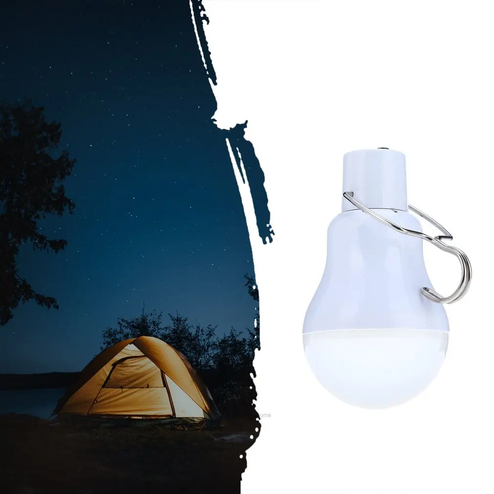 

LED Solar Power Bulb Outdoor Waterproof Light Outdoor Portable Solar Panel Power LED Bulb Lamp Outdoor Camp Light