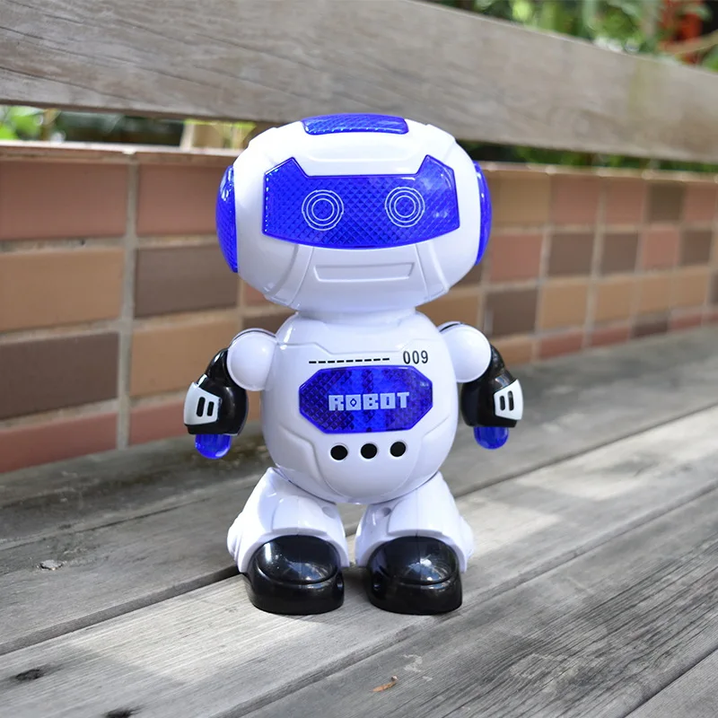 Stall Hot Selling Space Dancing Electric Robot 360-Degree Rotating Light And Sound Smart Robot Toy