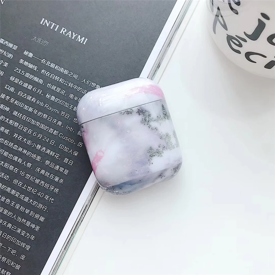 Чехол для AirPods, Роскошный чехол для наушников с мраморной раковиной, чехол для Airpods 2/i10/i11/i12, чехол для TWS, PC, Hrad, силиконовый защитный чехол - Цвет: EJT-DLS9
