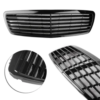 

Car Front Grille AMG Style Grill For Mercedes Benz W211 E CLASS E200 E320 E350 E55 2002 2003 2004 2005 2006 ABS Glossy Black