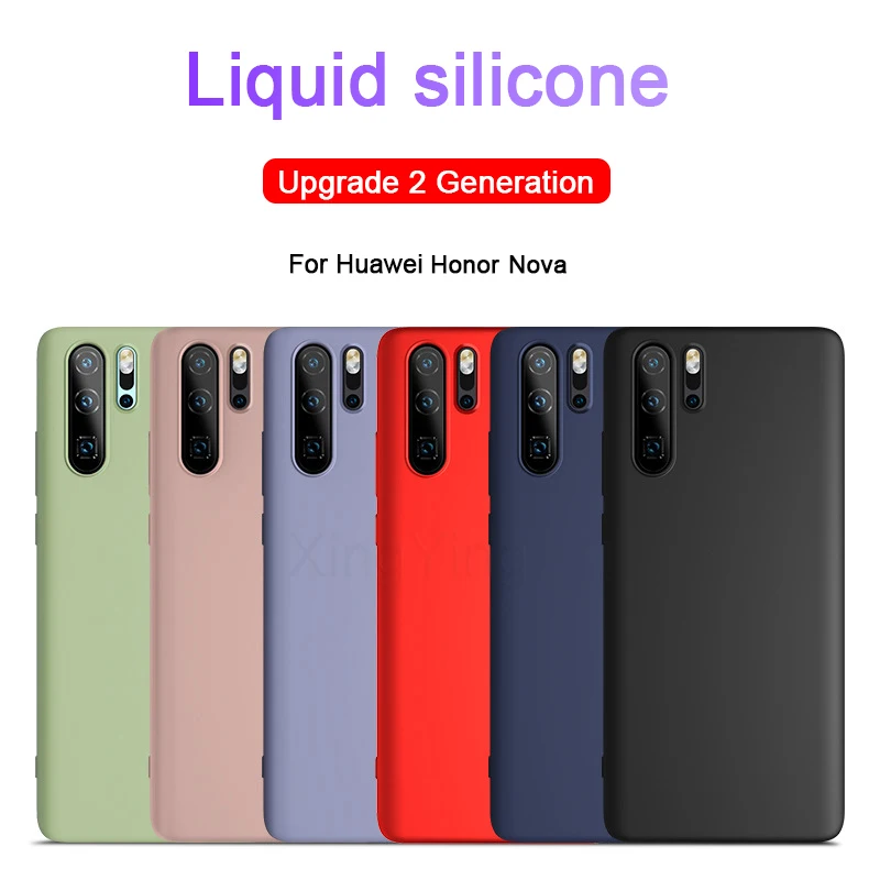 Чехол для huawei P20 Pro жидкий силиконовый чехол mate 20 P30 Honor 10 Мягкий Coque Capa | Мобильные