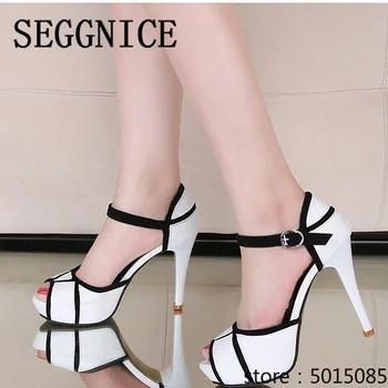 

New Fashion Women White Shoes Summer Open Toe Fish Head Fashion High Heels Sandals Party Sexy 2019 Spring High Heels Pumps