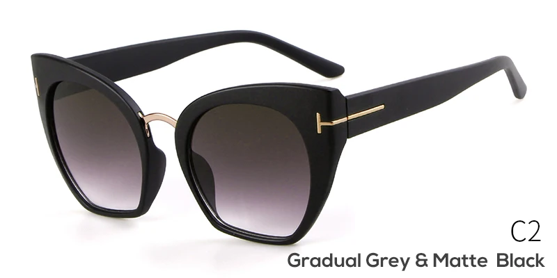 90s ретро половинная оправа кошачий глаз солнцезащитные очки женские роскошные брендовые дизайнерские негабаритные солнечные очки винтажные Cateye Солнцезащитные очки большие тени SP56 - Цвет линз: C2