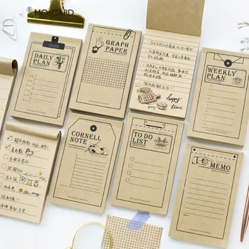 

24 Sheets Vintage Daily Memo Pad Notes Daily Planner Paper Tabs Message Notepad Check List Escolar Papelaria Office Stationery