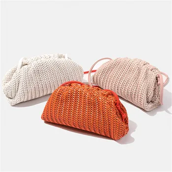 

Woven Cloud Bag 2020 New Dumpling Bag Fashion Casual Shoulder Messenger Bag High Quality Women Purse and Handbags Louis Bags