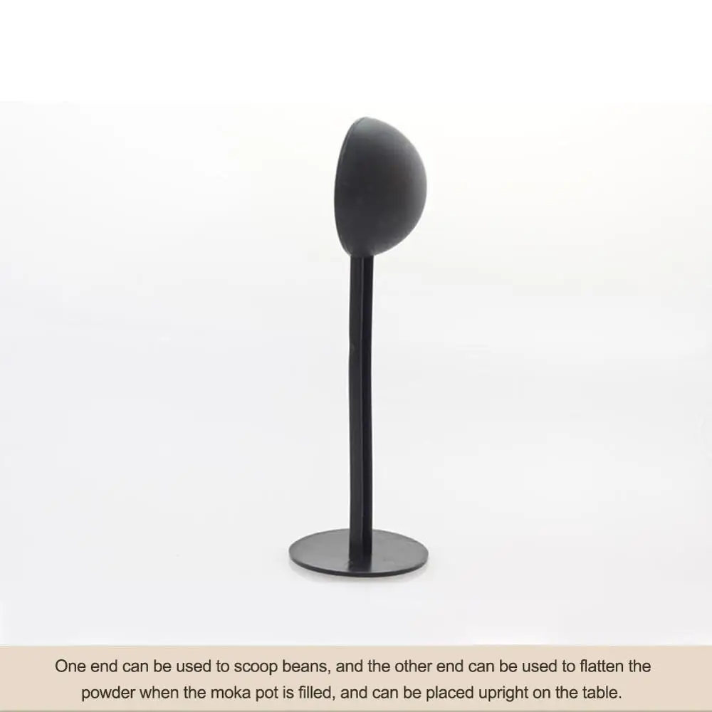 

2 in 1 Coffee Tamping Mesure Spoon Dual-purpose Stainless Steel Coffee Bean Powder Cafe Measuring Tamping Scoop