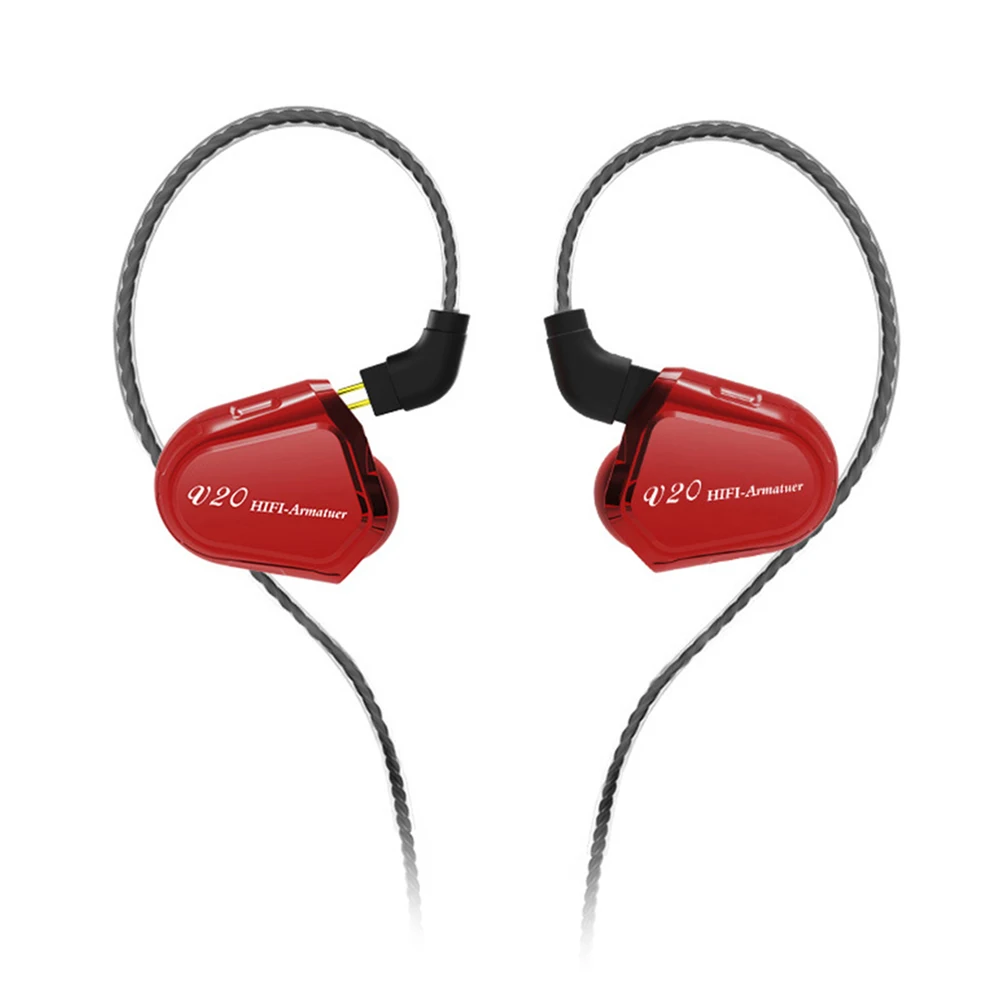 TRN V20 портативный бас-вкладыши съемные HiFi музыка анти-шумовой микрофон качество звука проводные наушники Спортивная гарнитура