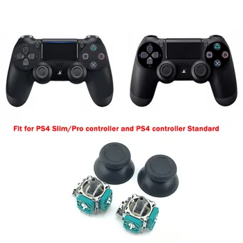 

New 2pcs 3D Analog Axis Joystick Module Potentiometer with black thumbstick button cap For Playstation 4 PS4 pro slim controller