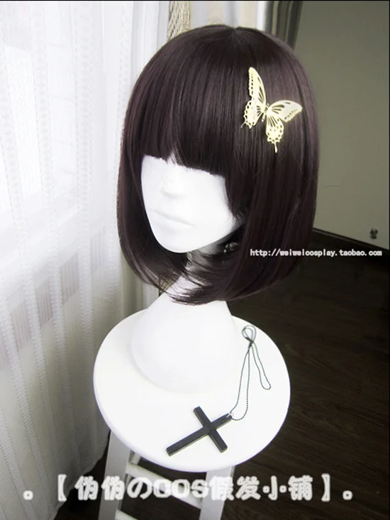 Anime-Bungo-Stray-Dogs-Akiko-Yosano-Short-Bob-Purple-Black-Heat-Resistent-Cosplay-Hair-Wig-Butterfly (1)