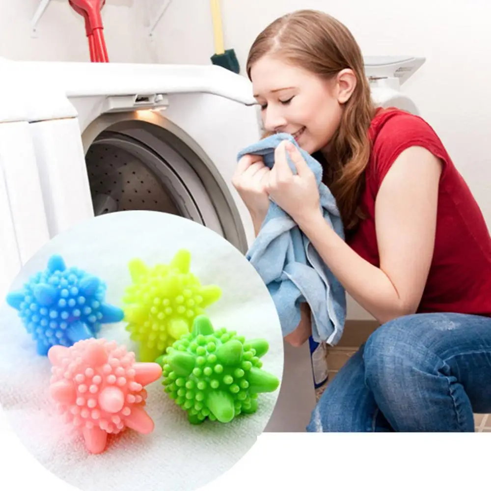 

1/5/10pcs PVC dryer machine balls Powerful decontamination Reusable Laundry Washing Drying Fabric Softener Ball Dry Laundry tool