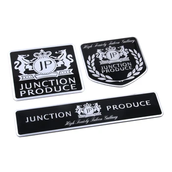 

3D Aluminum Car Sticker JP Junction Produce Emblem Badge Decal For Lada BMW Audi Ford Focus Volkswagen Nissan Toyota Styling