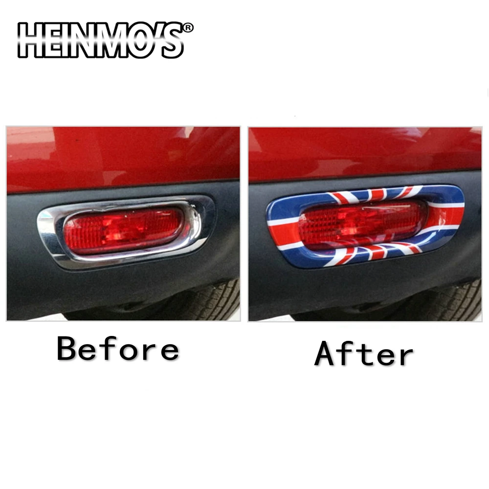 Car Housing Decal Styling Accessories For Mini Cooper F55 F56 Rear Tail Fog Light Lamp Frame Trim Cover Stickers For Mini Cooper