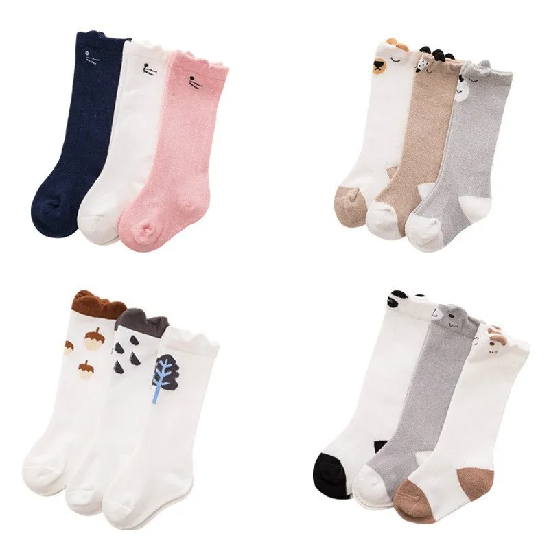 

Baby GIRL'S Treasure Baby Girl Lengthen Baby GIRL'S Stockings Spring And Autumn Non-Cotton Thin Tube Thigh High Socks 0-1-3-Year