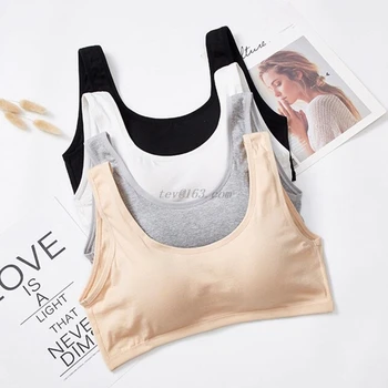 

Women Girls Wide Straps Cotton Sport Bra Underwear Massage Wire Free Bralette