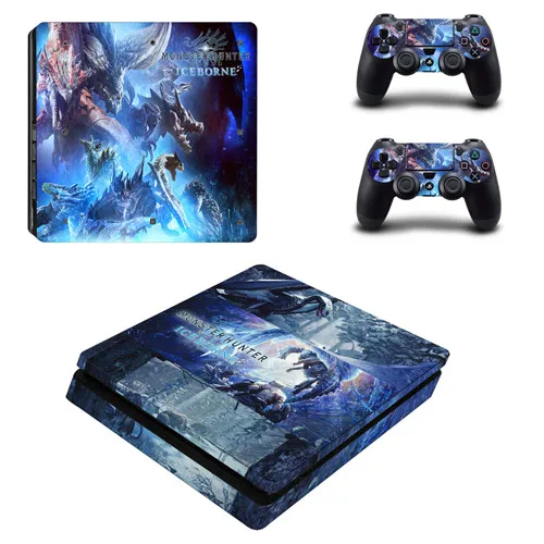 YSP4S-3634 Monster Hunter World Iceborne PS4 тонкий стикер кожи для playstation 4 консоль и контроллер наклейка PS4 тонкий стикер винил - Цвет: YSP4S-3634
