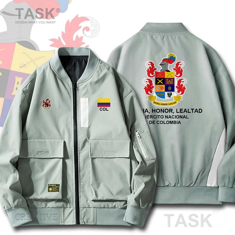 Chaqueta Bomber militar de para hombre, cortavientos del Ejército de Colombia colombiana, chaqueta de primavera con bolsillos abrigos de Hip Hop|Chaquetas| - AliExpress